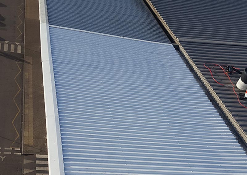 Roof showing Commercial Industrial Cladding