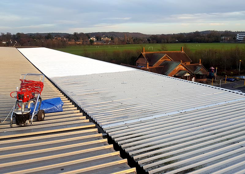 Image of cladding on roof of commercial premises