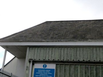 Commercial roof repairs Showing completed tiled roof repair