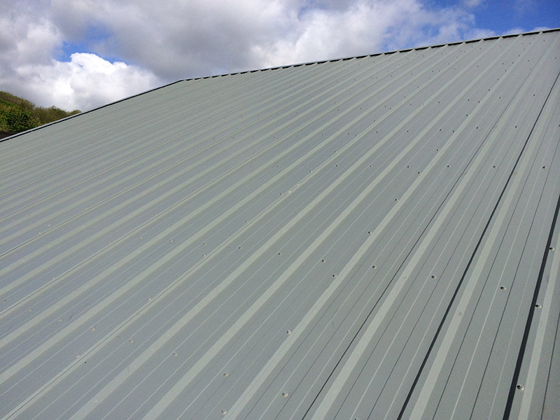Composite roof panel side view